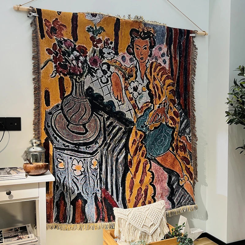 Henri Matisse French Artist Tapestry Blanket Sofa Throw