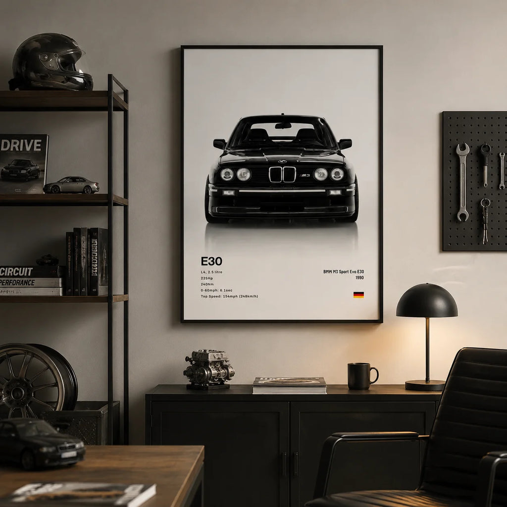 Minimalist Hyper Car Poster - E60 M5 CS M3 G800 911 GT3RSports Car Supercar Canvas