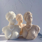 Afro Women Candle Mold African Female Goddess Bust Silicone