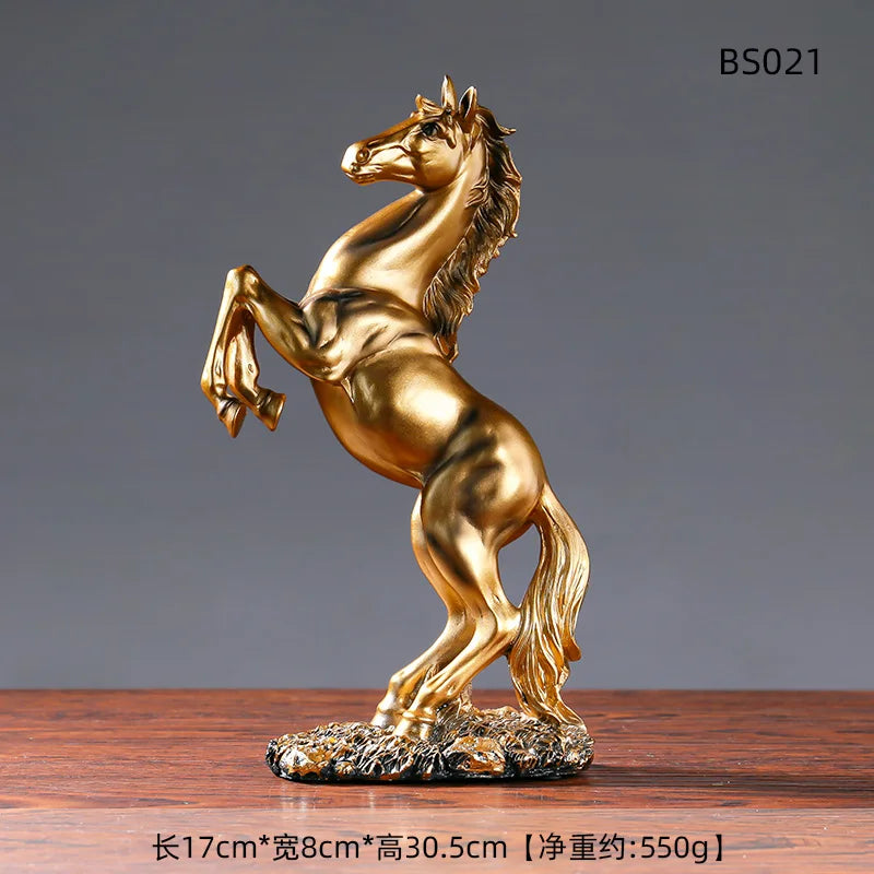 European Style Home Resin Victory Horse Statue