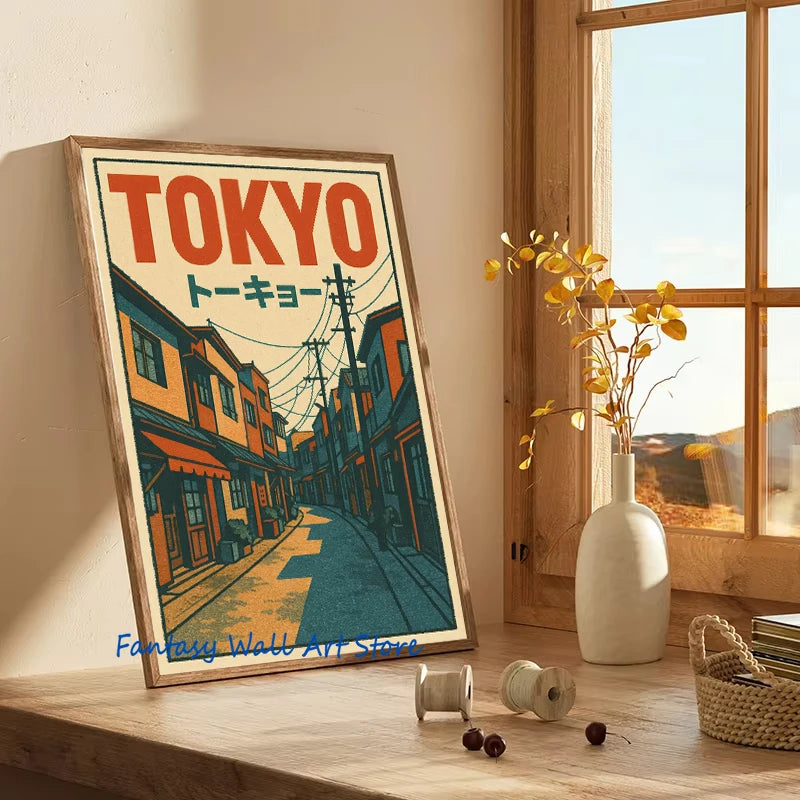 Japan Traveling Vintage Art Osaka Tokyo Fuji Blossom Yoshino Japanese Zen Poster