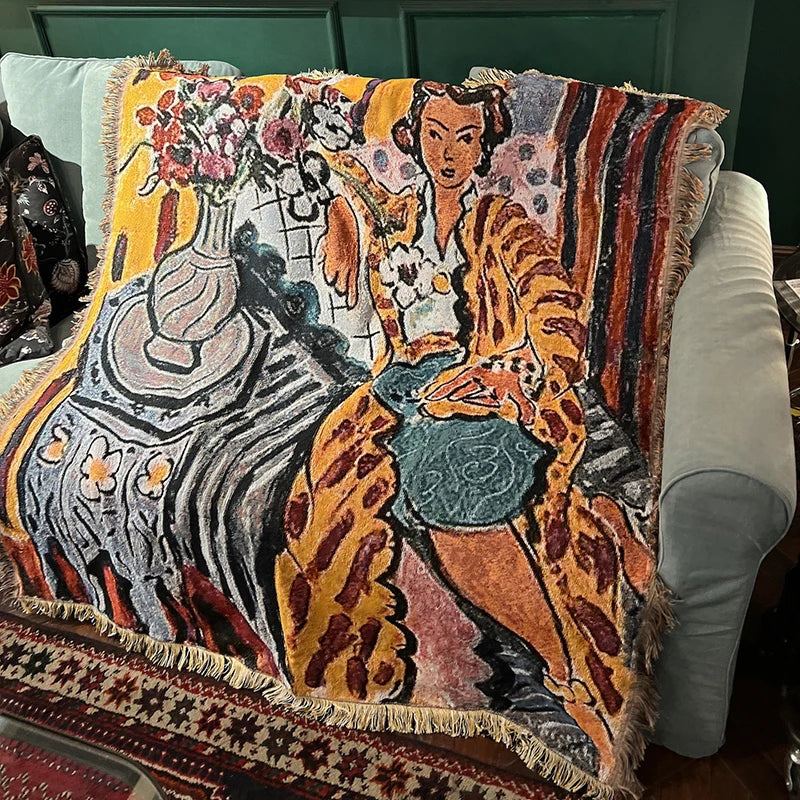 Henri Matisse French Artist Tapestry Blanket Sofa Throw