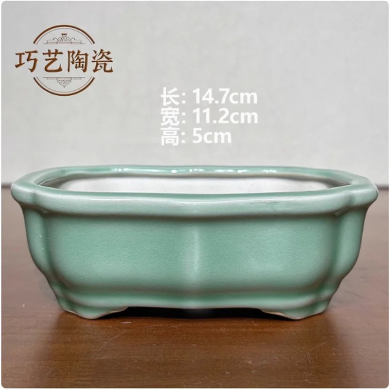 Porcelain Glazed Colorful Bonsai Pot