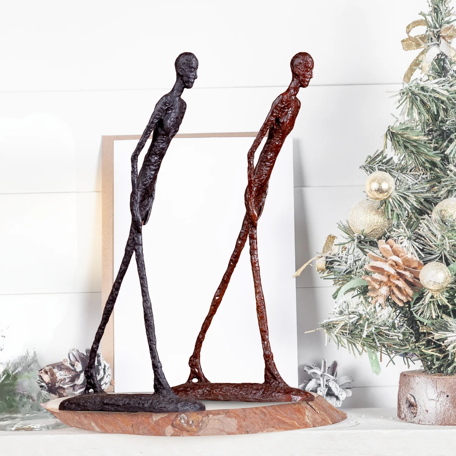 30cm Giacometti Sculpture Bronze Walking Man Statue Abstract Skeleton