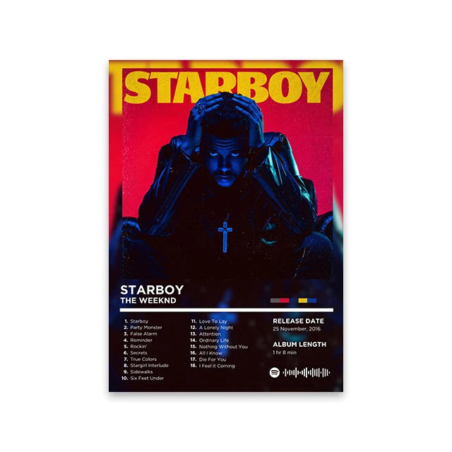 Rapper Album Cover Retro Poster Music Canvas Wall Art Print