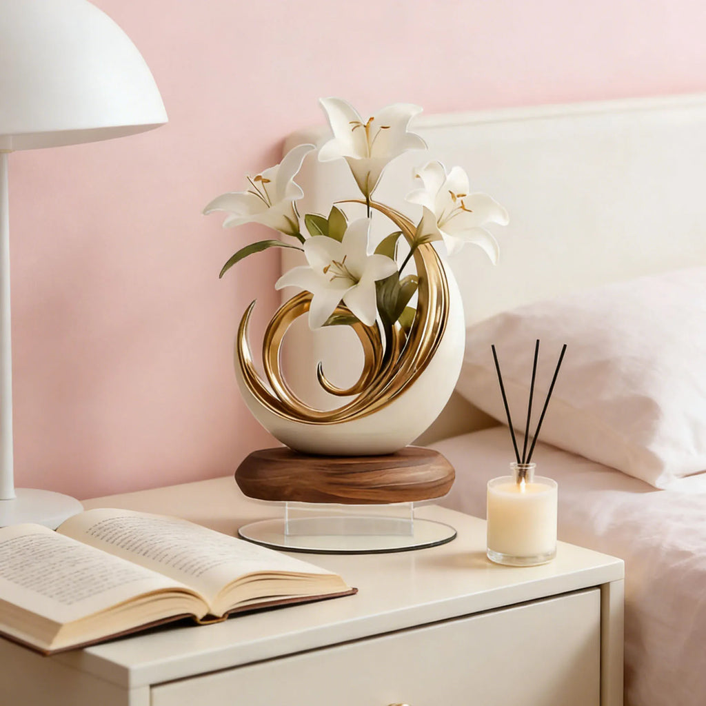 Elegant Flower Curve Design Acrylic Desktop Decoration