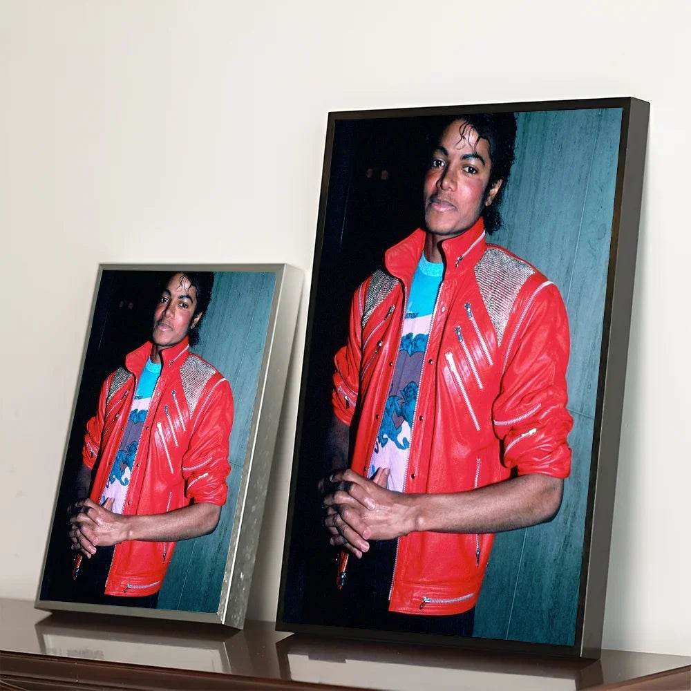 Michael Jackson Cartoon Pop Singer Wall Art, HD Canvas Print Poster