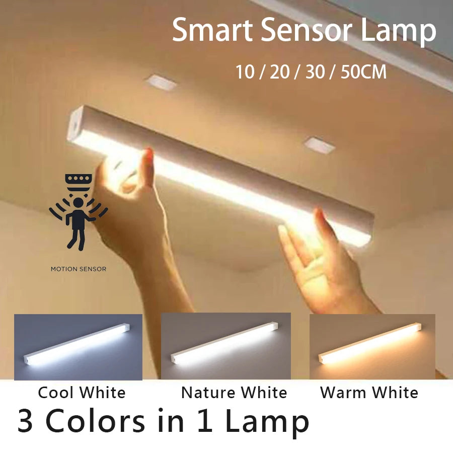 Wireless USB Rechargeable Motion Sensor LED Bar Light