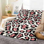 Throw Leopard pattern arts Cow skin pattern Flannel Blanket