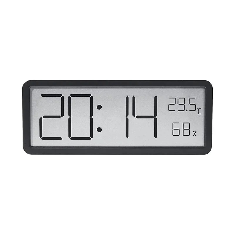 LCD Screen Digital Wall Clock Time Temperature Humidity Time Display
