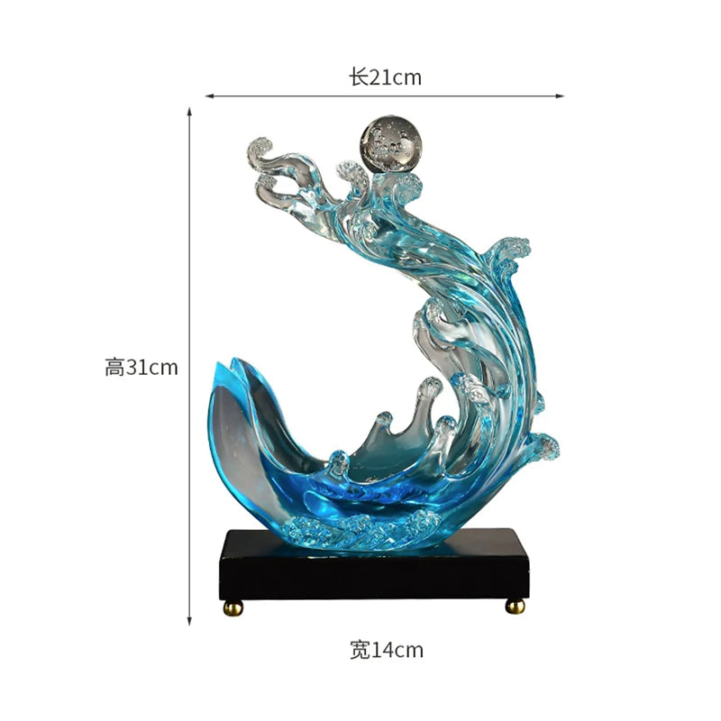 Statuette,Wind And Water Rise,storage Decoration