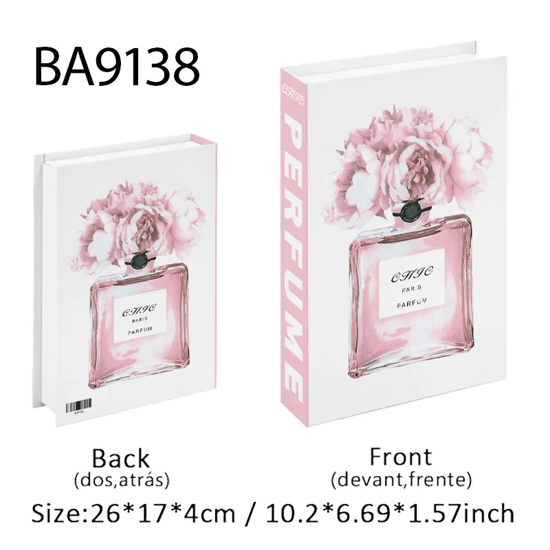 Luxury Perfume Fake Book Storage Box