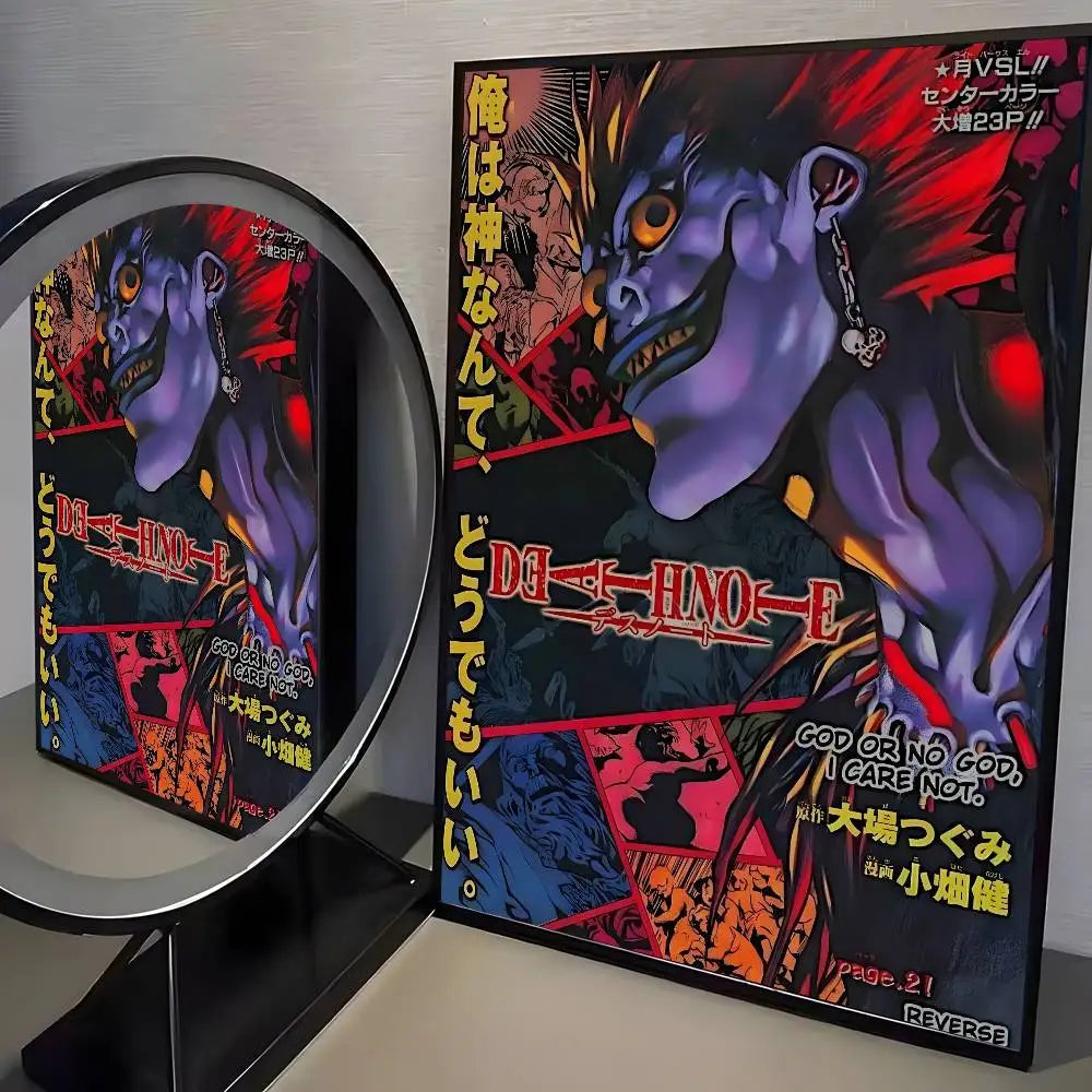 1pc Anime Death Note Classic Vintage poster art HD canvas