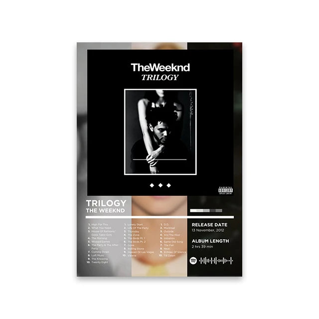 Rapper Album Cover Retro Poster Music Canvas Wall Art Print