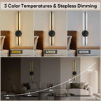 2PCS Battery Operated Wall Sconces Wireless Rechargeable Lamp