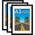 3pcs A3 Wooden Photo Frames for Wall Hanging