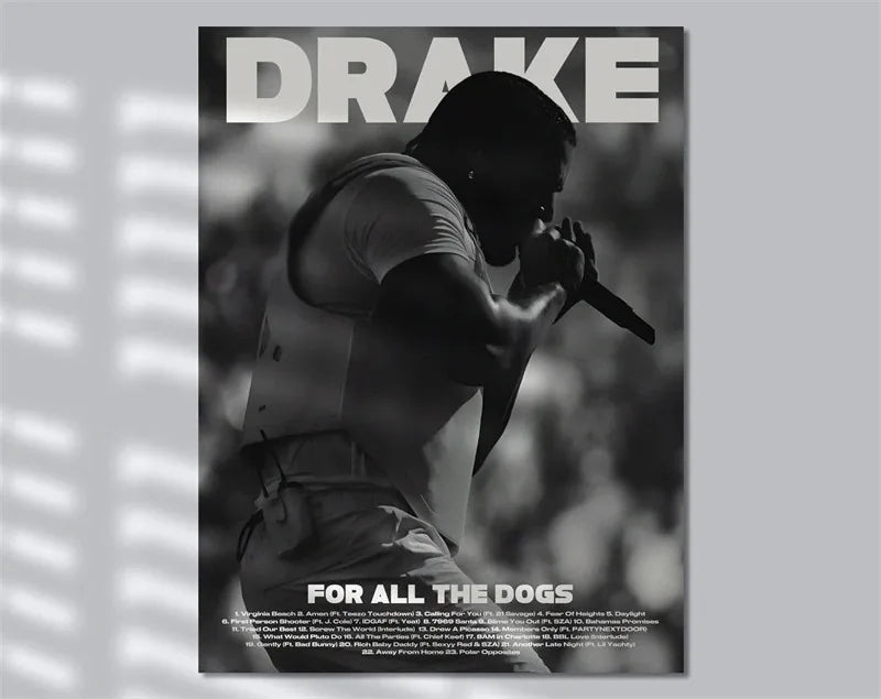 Black and White Drake Concert Cover Poster