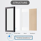 3pcs A3 Wooden Photo Frames for Wall Hanging