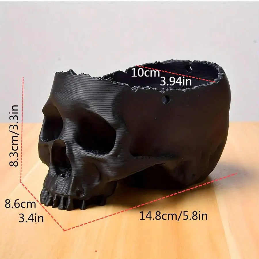 3D printed flowerpot hanging basket skull