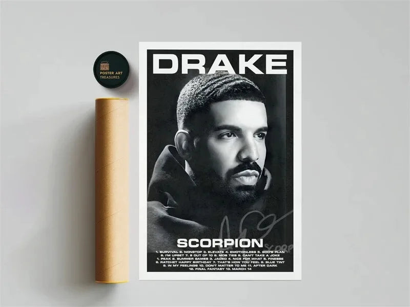 Black and White Drake Concert Cover Poster