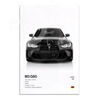 Minimalist Hyper Car Poster - E60 M5 CS M3 G800 911 GT3RSports Car Supercar Canvas