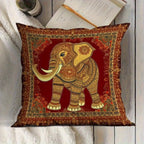 Indian floral elephant pattern pillow cover