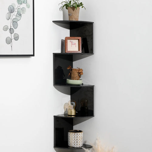 2/4/5 Layers PVC Wooden Corner Shelf