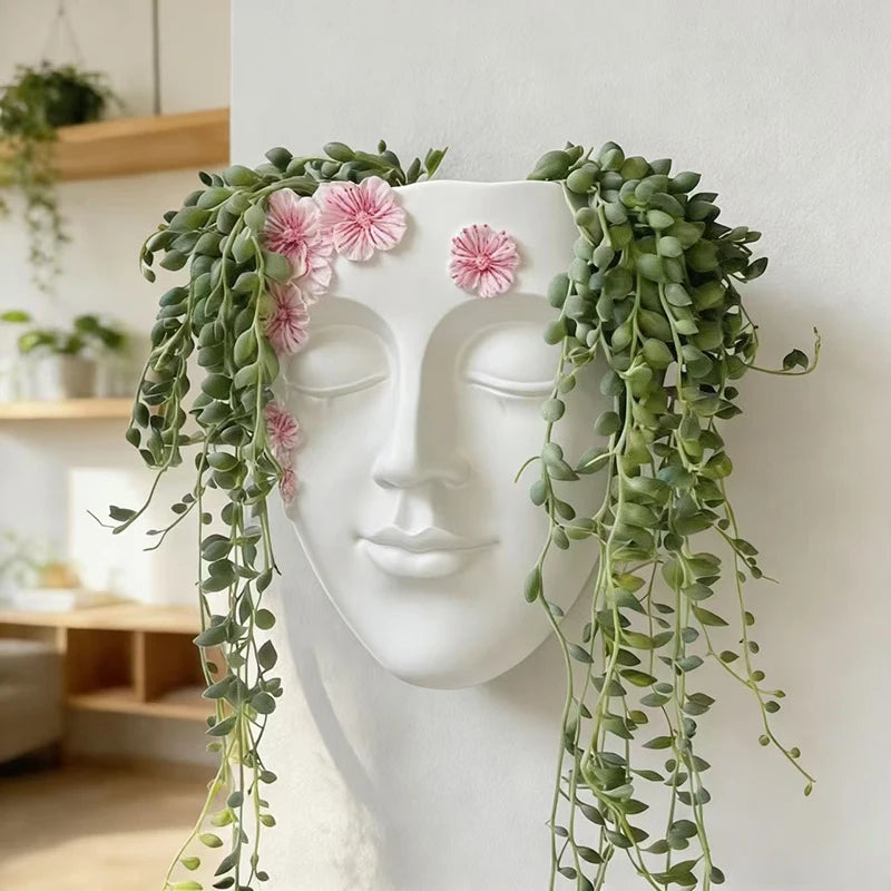 Classic Facial Flower Pot Head Wall Flower Pot