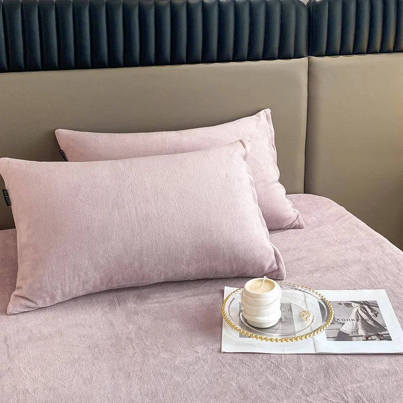 Velvet Fabric Pillowcase Bedding Sleeping Pillowcover