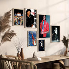 Michael Jackson Cartoon Pop Singer Wall Art, HD Canvas Print Poster