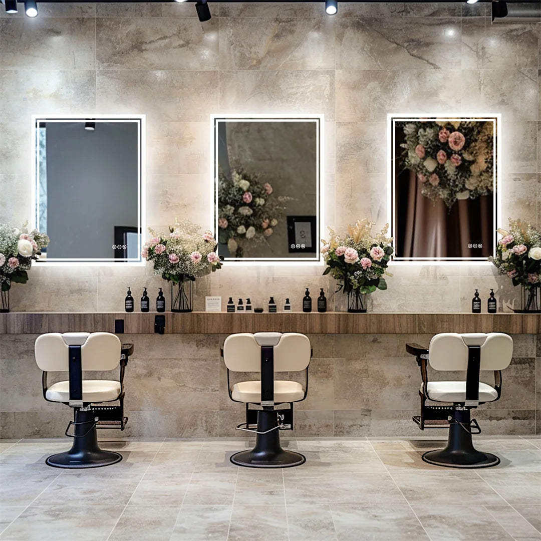 Illuminate LED Backlight Bathroom Mirror Frameless Dimmable Defog Mirror
