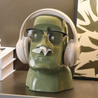 Creative Moai Stone Statue Tissue Box Glasses Holder Head Mounted Earphone Stand