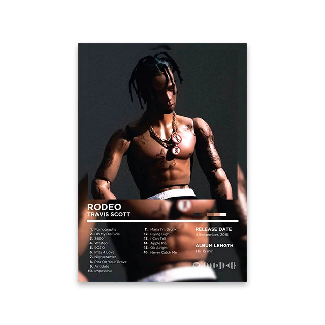 Rapper Album Cover Retro Poster Music Canvas Wall Art Print