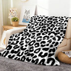 Throw Leopard pattern arts Cow skin pattern Flannel Blanket