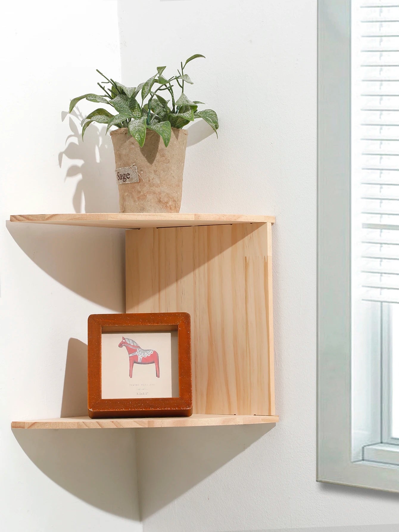 2/4/5 Layers PVC Wooden Corner Shelf