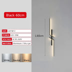 Long Strip LED Wall Lamp Modern Remote Control Dimming Living Roomdecor Wall Lamp