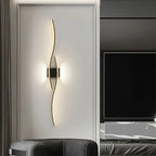 Long Strip LED Wall Lamp Modern Remote Control Dimming Living Roomdecor Wall Lamp
