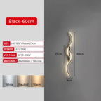 Long Strip LED Wall Lamp Modern Remote Control Dimming Living Roomdecor Wall Lamp