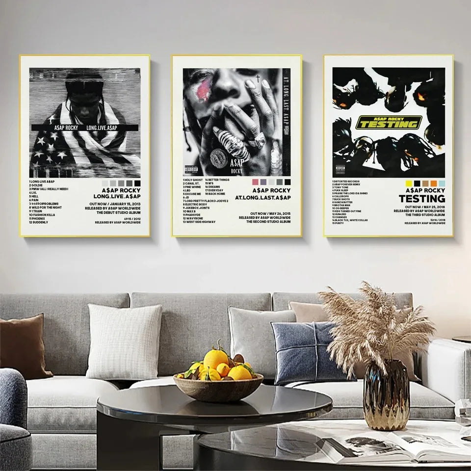 New ASAP Rocky Testing Live Love D.M.B.Tracklist Music Album Cover Poster Prints Wall Art