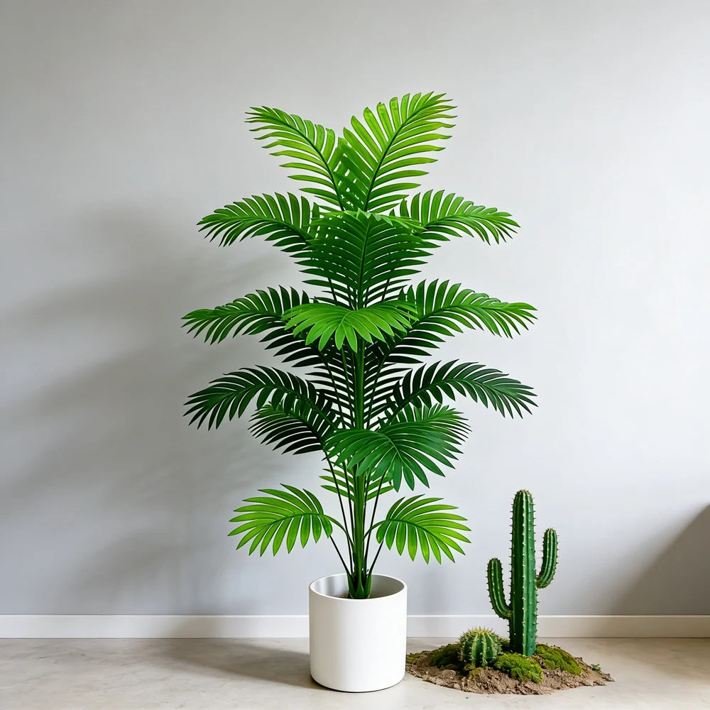 60-80cm Tall Artificial Palm Tree Fake Monstera Plant