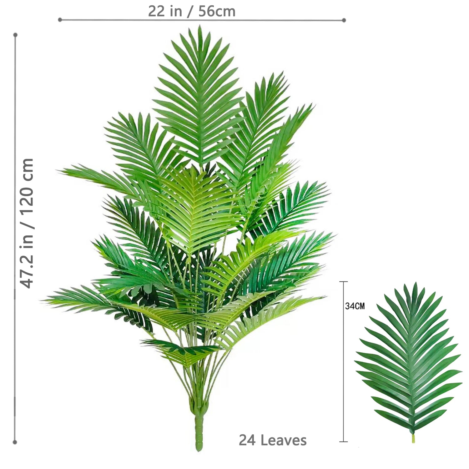 Large Artificial Palm Tree Tropical Fake Plant