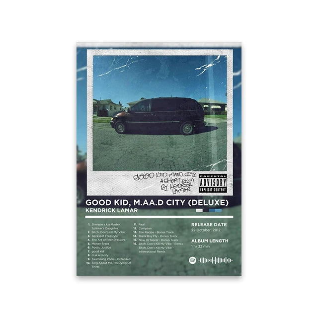 Rapper Album Cover Retro Poster Music Canvas Wall Art Print