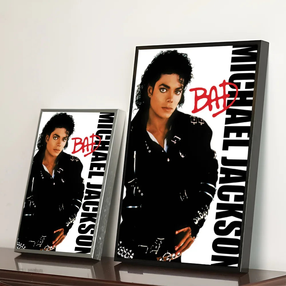 Michael Jackson Cartoon Pop Singer Wall Art, HD Canvas Print Poster