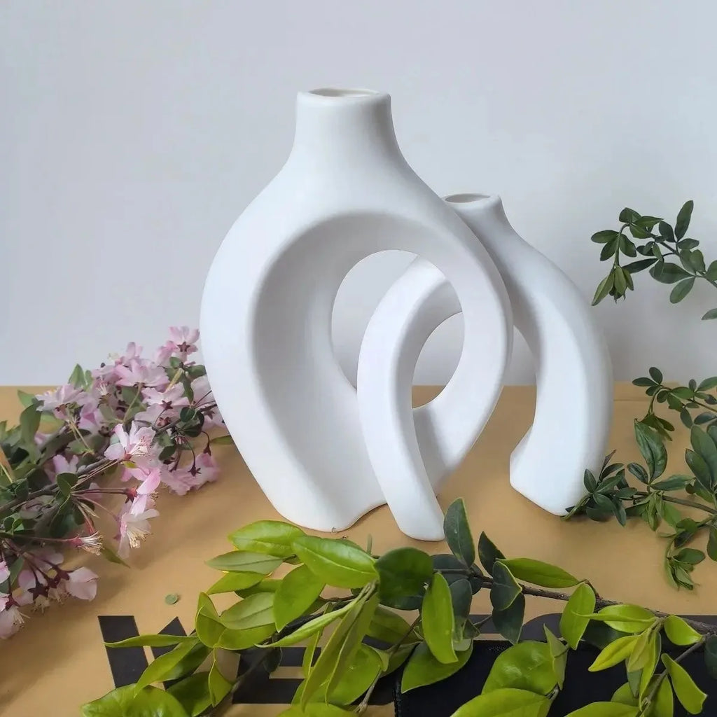 Nordic Modern Hollow Flower Vase Set of 2