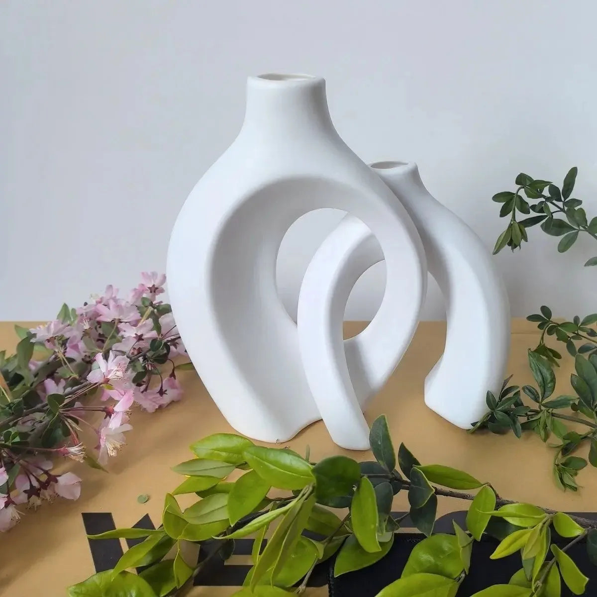 Nordic Modern Hollow Flower Vase Set of 2
