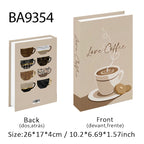 Coffee Lover Open Fake Book Storage Box