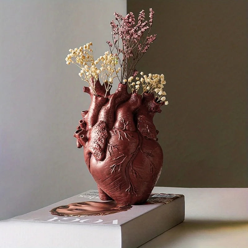 Heart-shaped Resin Vase for Flower Arrangement