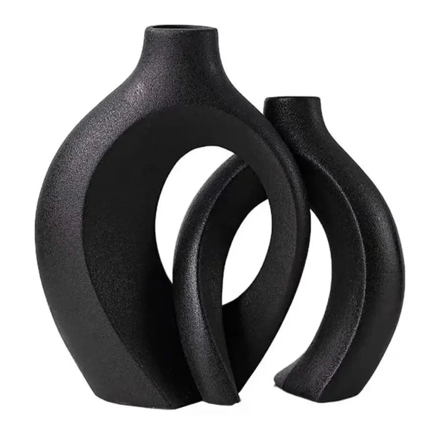 Nordic Modern Hollow Flower Vase Set of 2