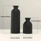 Elegant Plastic Vase in Black Perfect Boho Chic Accent Piece for Home Office Living Room
