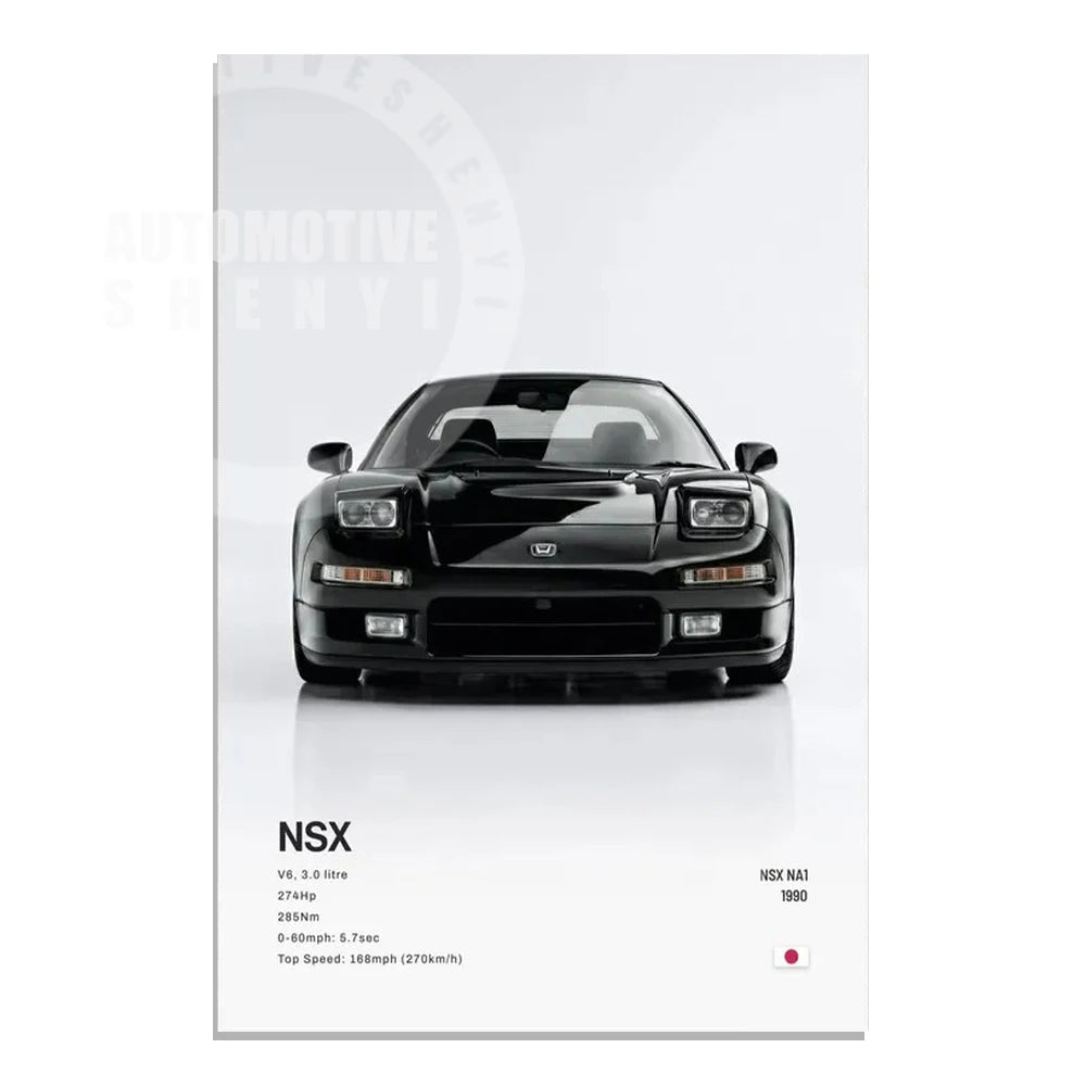 Minimalist Hyper Car Poster - E60 M5 CS M3 G800 911 GT3RSports Car Supercar Canvas